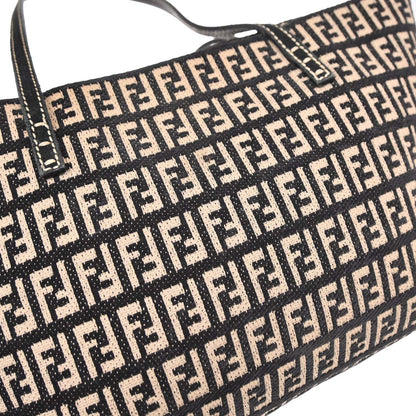 Fendi Black Zucchino Tote Handbag