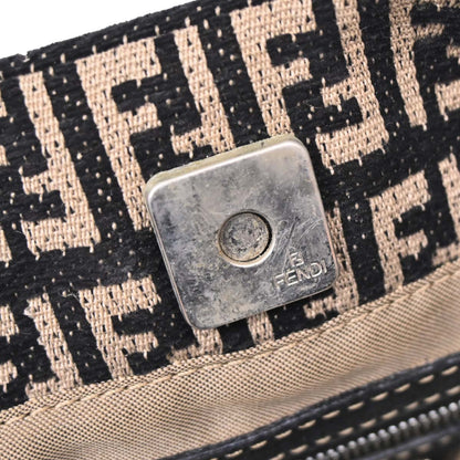 Fendi Black Zucchino Tote Handbag