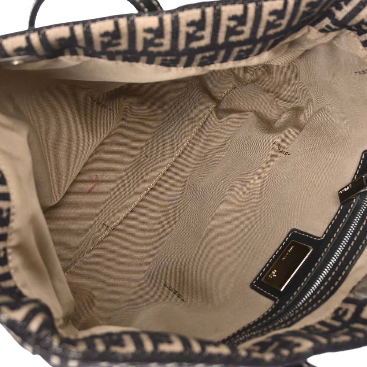 Fendi Black Zucchino Tote Handbag