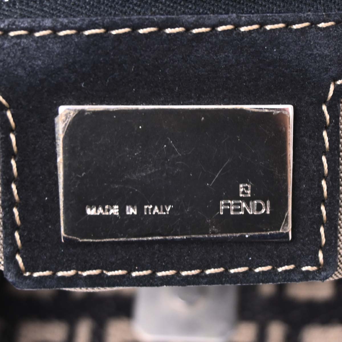 Fendi Black Zucchino Tote Handbag