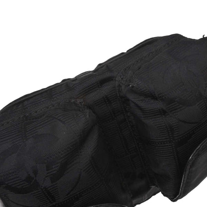 Chanel Black Jacquard Nylon Travel Line Waist Bum Bag