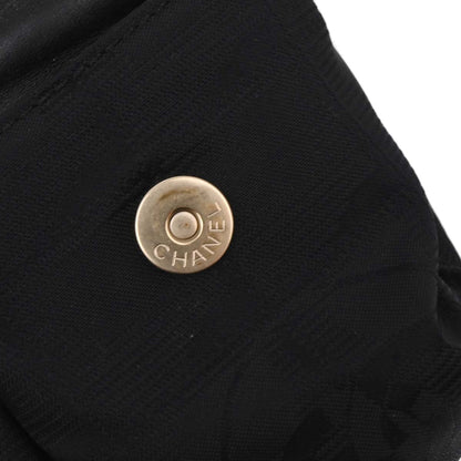 Chanel Black Jacquard Nylon Travel Line Waist Bum Bag