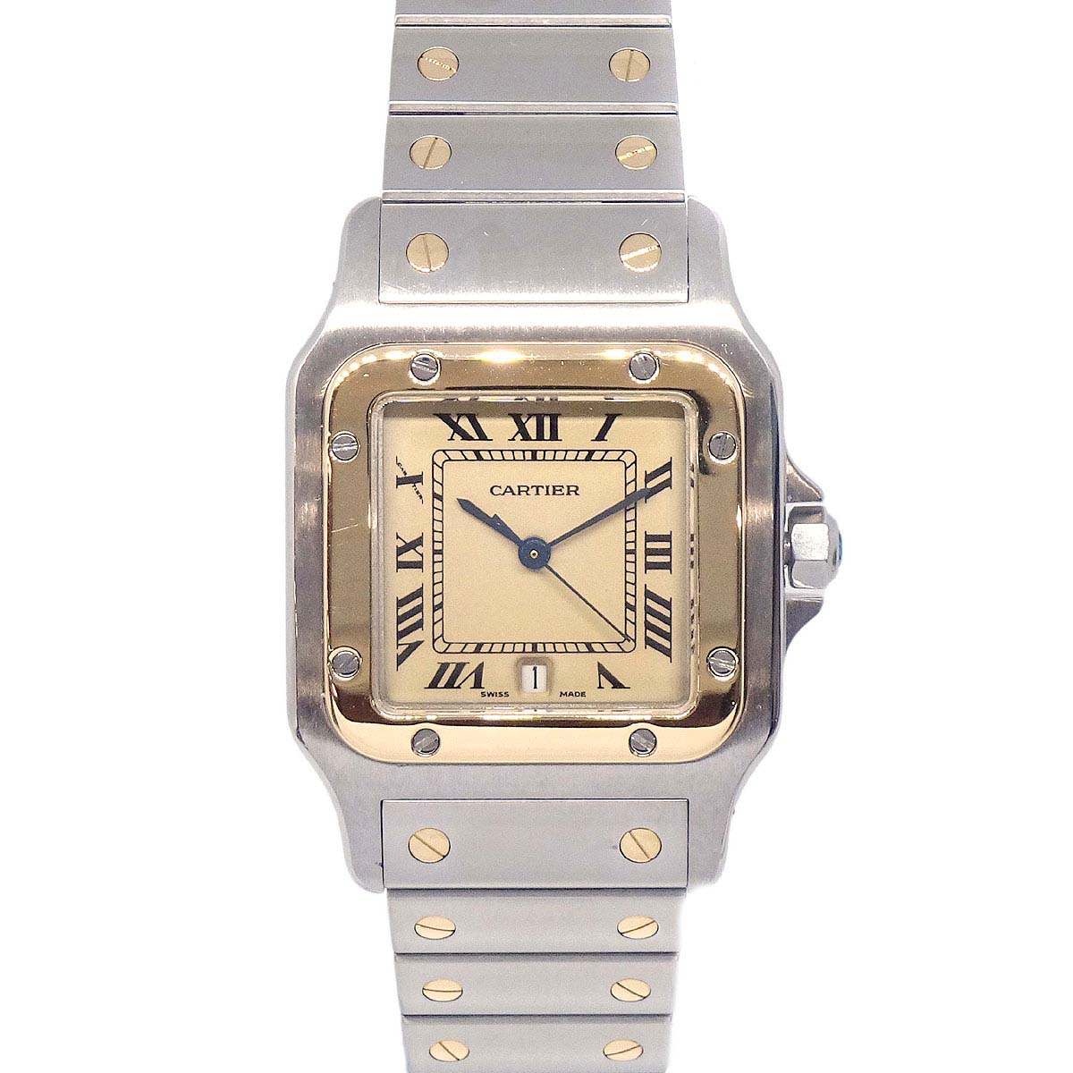Cartier Santos Galbee LM Ref.187901 Quartz Watch 18KYG SS