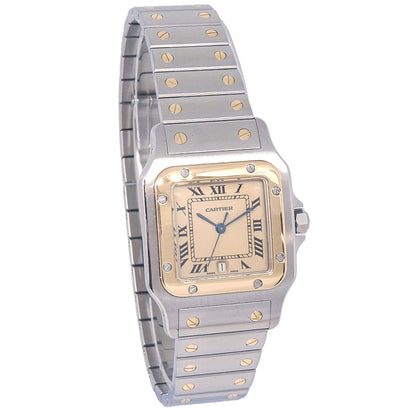 Cartier Santos Galbee LM Ref.187901 Quartz Watch 18KYG SS
