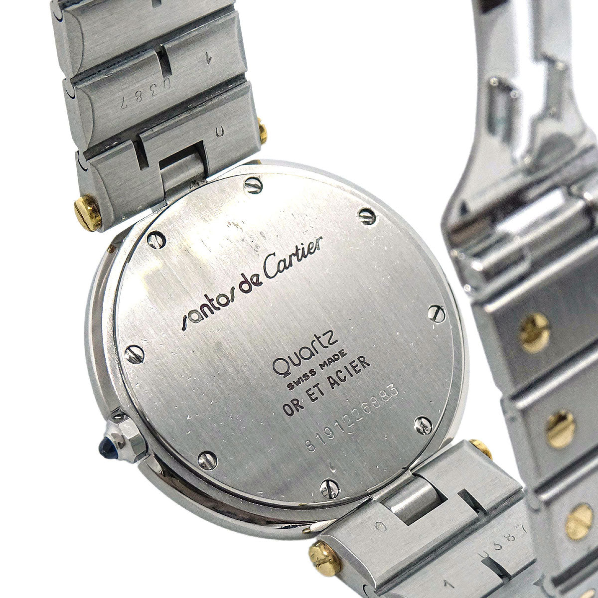 Cartier Santos Vendome LM Ref.81912 Quartz Watch 18KYG SS