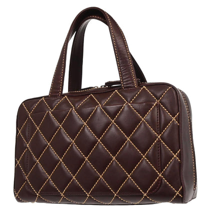 Chanel Brown Calfskin Wild Stitch Handbag
