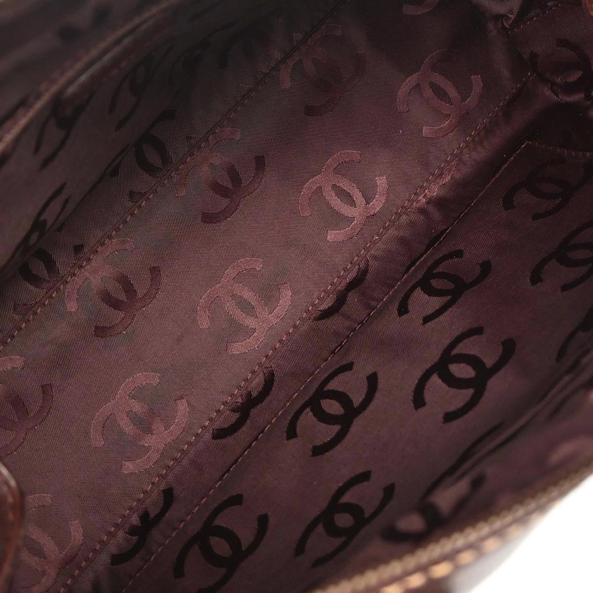 Chanel Brown Calfskin Wild Stitch Handbag