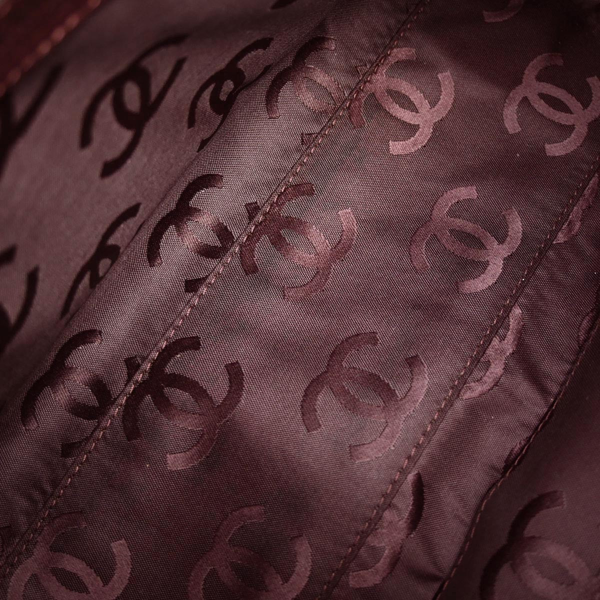 Chanel Brown Calfskin Wild Stitch Handbag