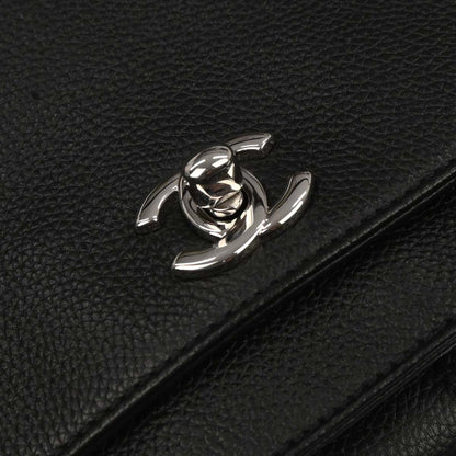 Chanel Black Calfskin Cerf Executive Tote 2way Shoulder Bag