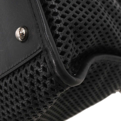 Chanel Black Perforated Calfskin Up In The Air Tote 2way Shoulder Chain Handbag