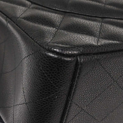Chanel Black Caviar Skin Maxi Classic Double Flap Shoulder Bag