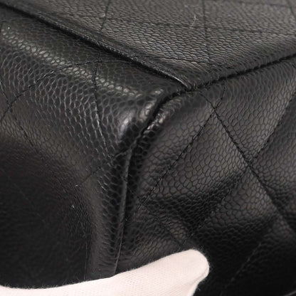 Chanel Black Caviar Skin Maxi Classic Double Flap Shoulder Bag