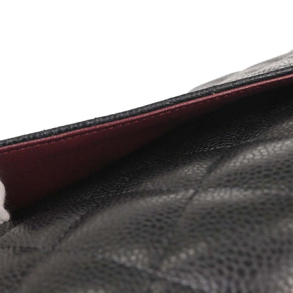 Chanel Black Caviar Skin Maxi Classic Double Flap Shoulder Bag