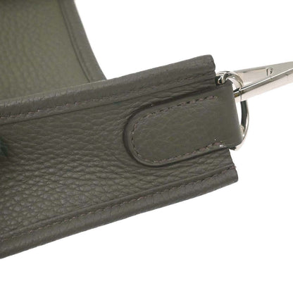 Hermes Vert de Gris Taurillon Clemence Evelyne 1 29 PM Shoulder Bag