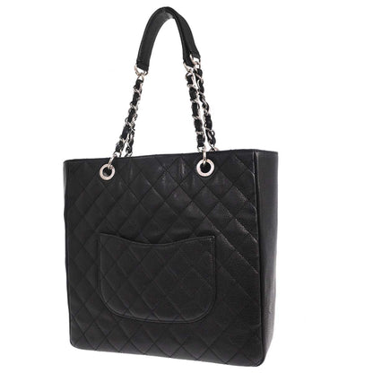 Chanel 2012-2013 Black Caviar Caviar Petite Shopping Tote XL PST Tote Handbag