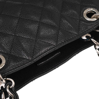 Chanel 2012-2013 Black Caviar Caviar Petite Shopping Tote XL PST Tote Handbag
