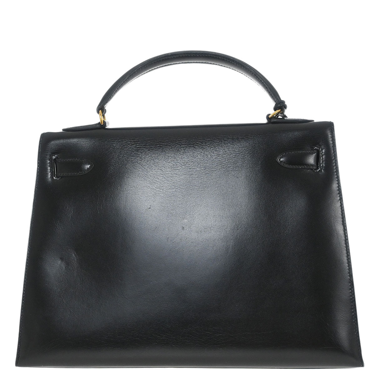 Hermes Black Box Calf Kelly 32 Sellier Handbag