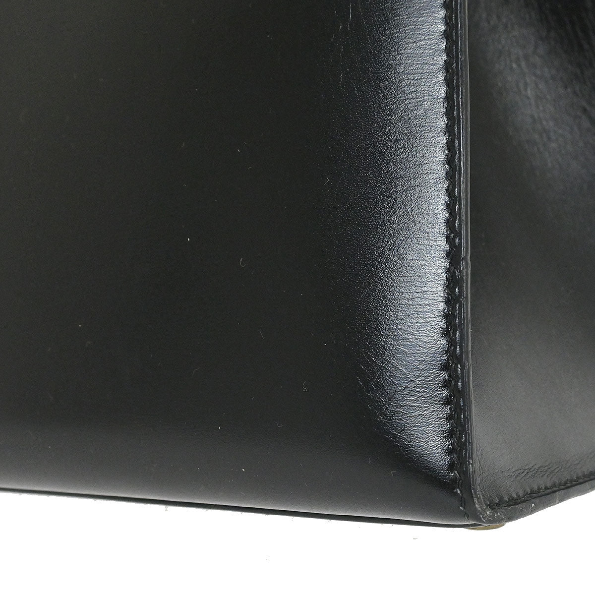 Hermes Black Box Calf Kelly 32 Sellier Handbag