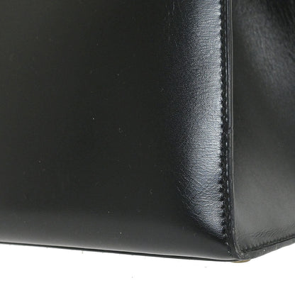 Hermes Black Box Calf Kelly 32 Sellier Handbag