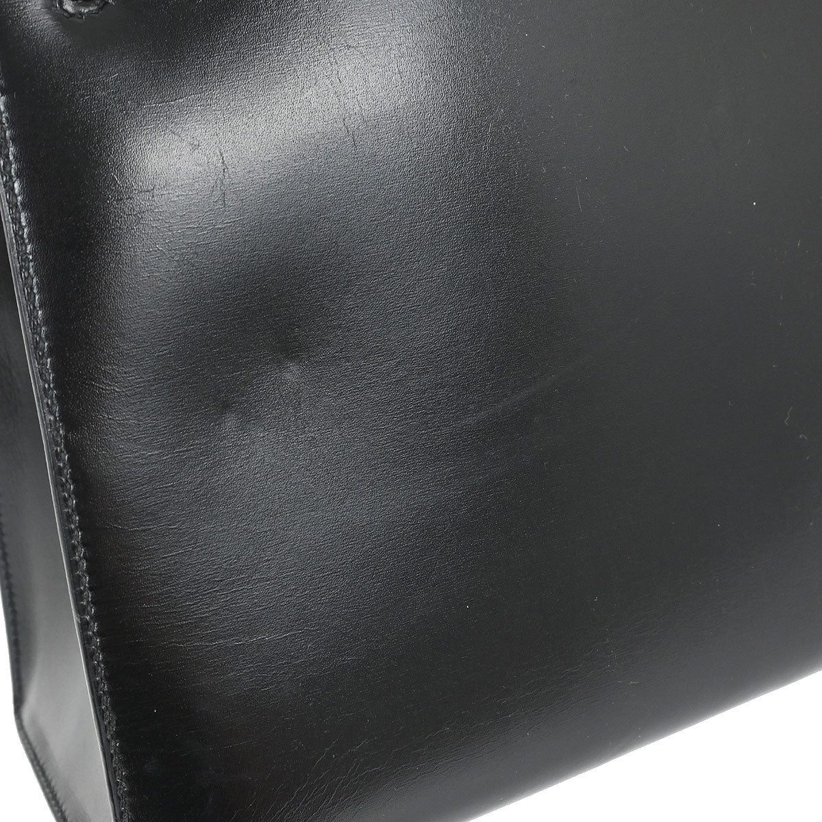 Hermes Black Box Calf Kelly 32 Sellier Handbag