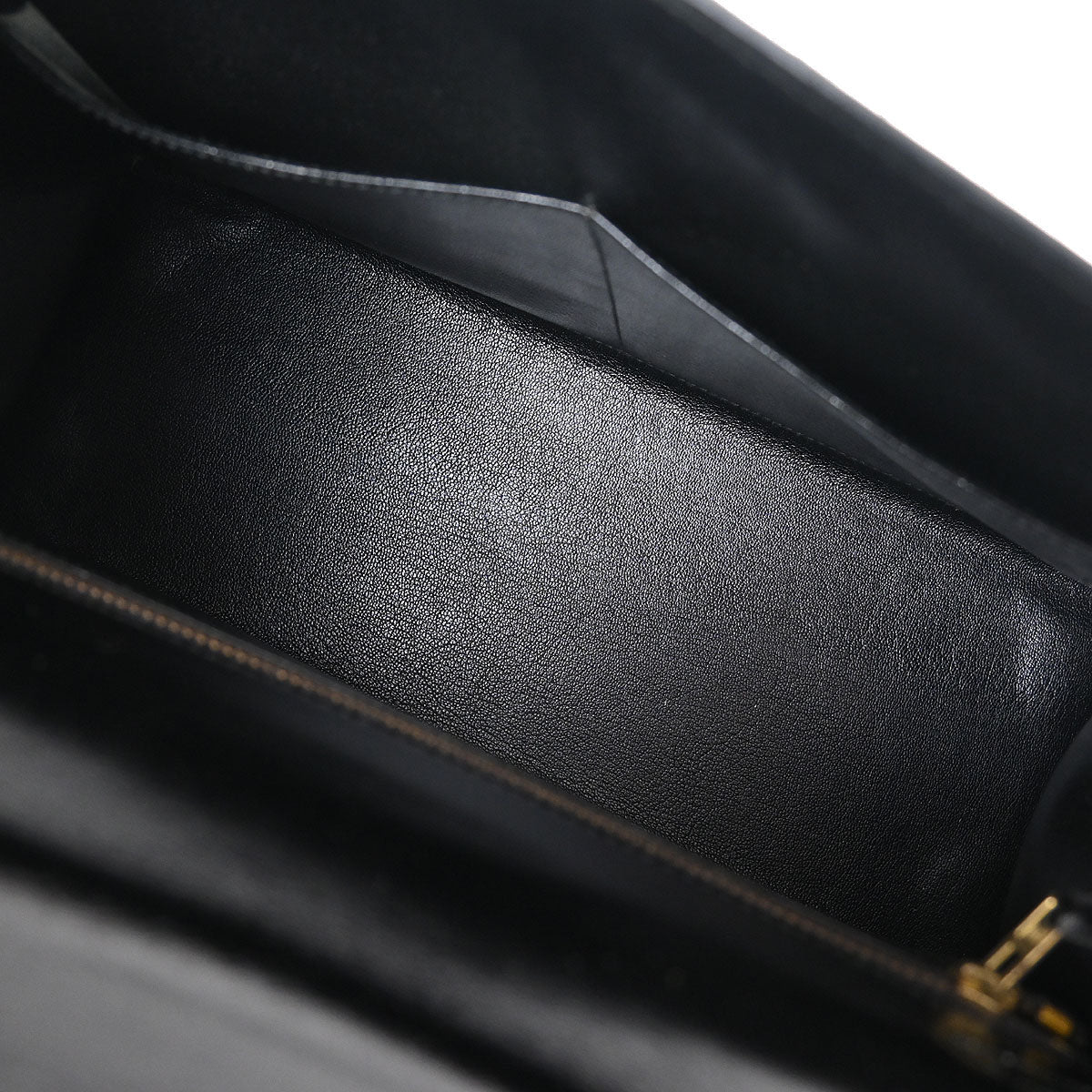 Hermes Black Box Calf Kelly 32 Sellier Handbag