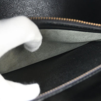 Hermes Black Box Calf Kelly 32 Sellier Handbag