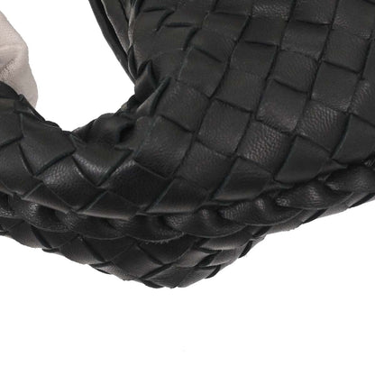 Bottega Veneta Black Lambskin Intrecciato Hobo Handbag