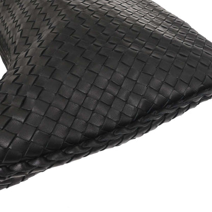 Bottega Veneta Black Lambskin Intrecciato Hobo Handbag