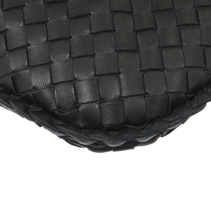 Bottega Veneta Black Lambskin Intrecciato Hobo Handbag