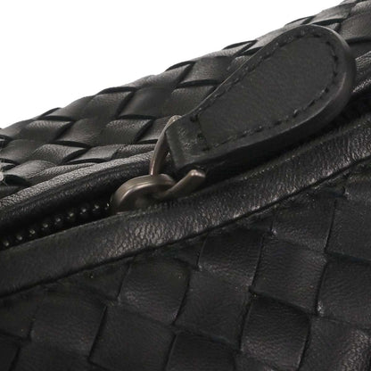Bottega Veneta Black Lambskin Intrecciato Hobo Handbag