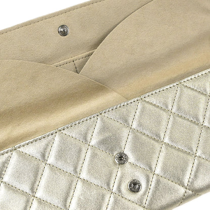 Chanel 2016-2017 Metallic Gold Lambskin Mademoiselle Lock Jewelry Case Clutch Bag
