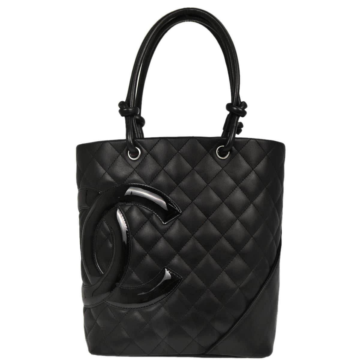 Chanel Black Calfskin Cambon Ligne Tote Handbag