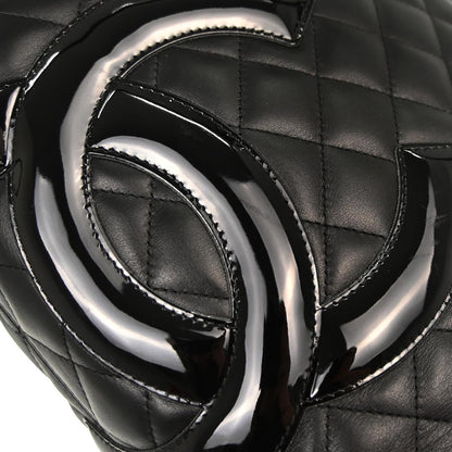 Chanel Black Calfskin Cambon Ligne Tote Handbag