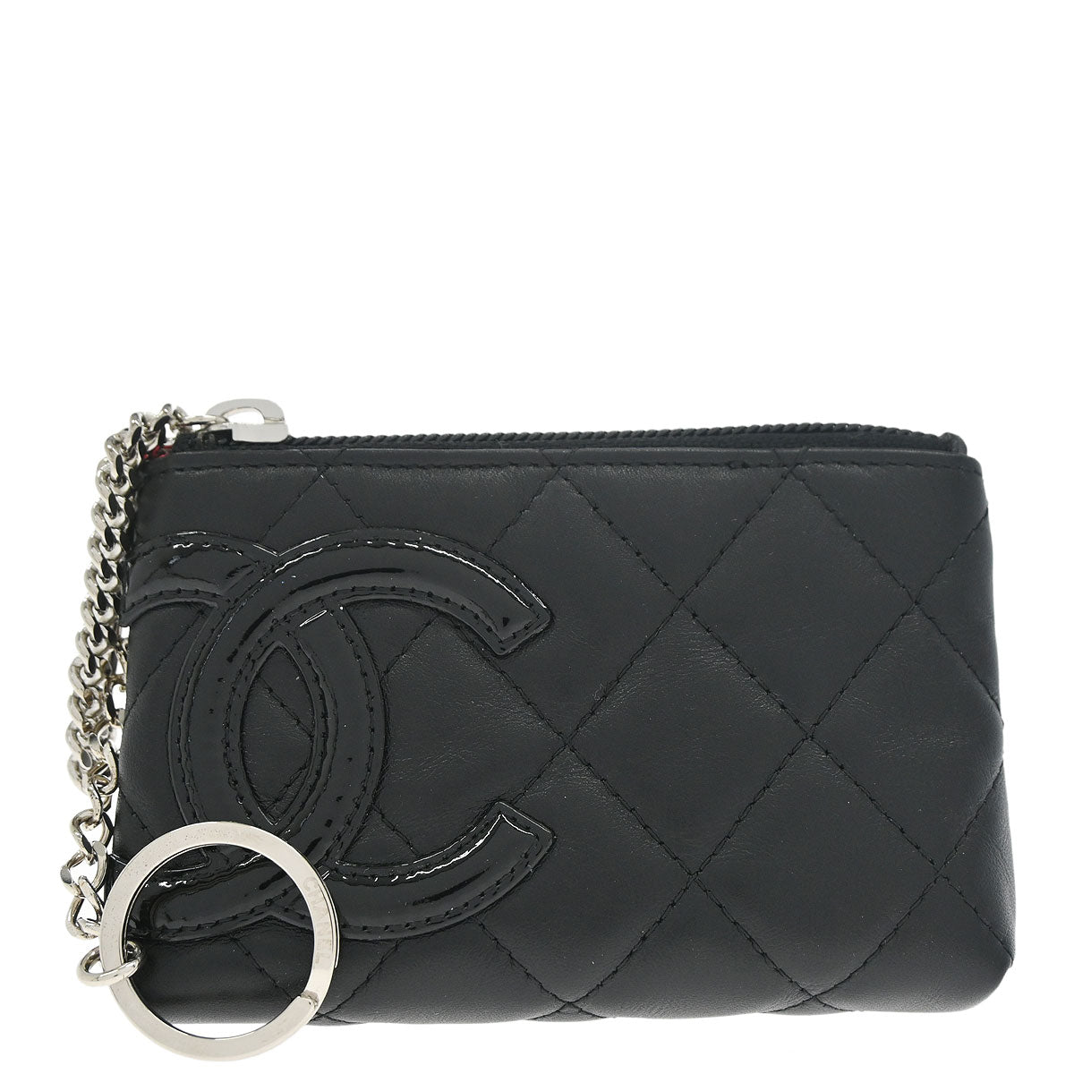 Chanel 2012 Black Calfskin Cambon Ligne Pouch Bag Charm