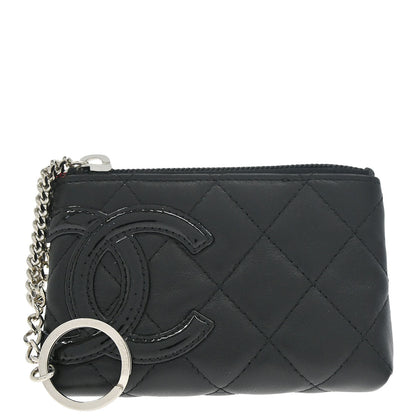 Chanel 2012 Black Calfskin Cambon Ligne Pouch Bag Charm