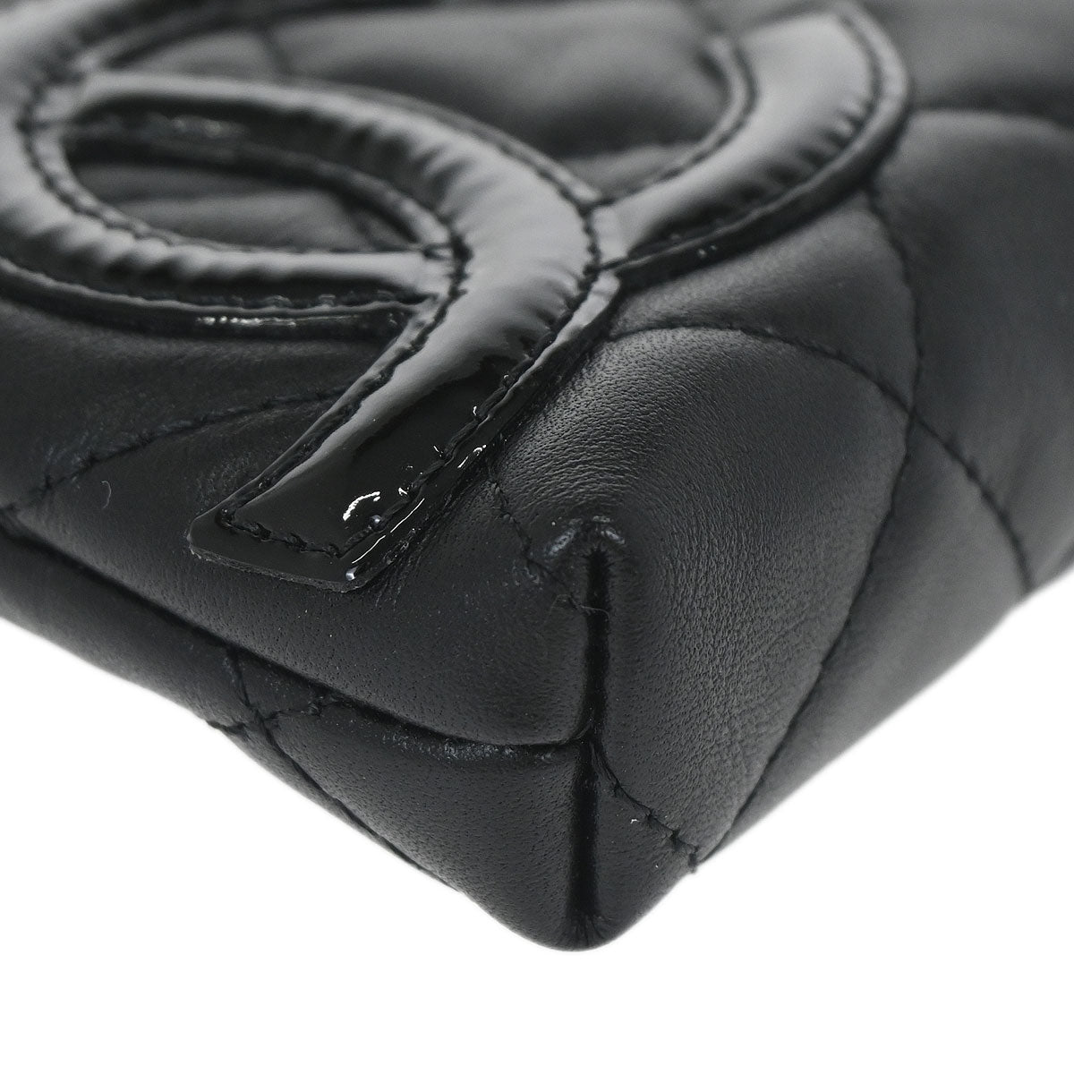 Chanel 2012 Black Calfskin Cambon Ligne Pouch Bag Charm