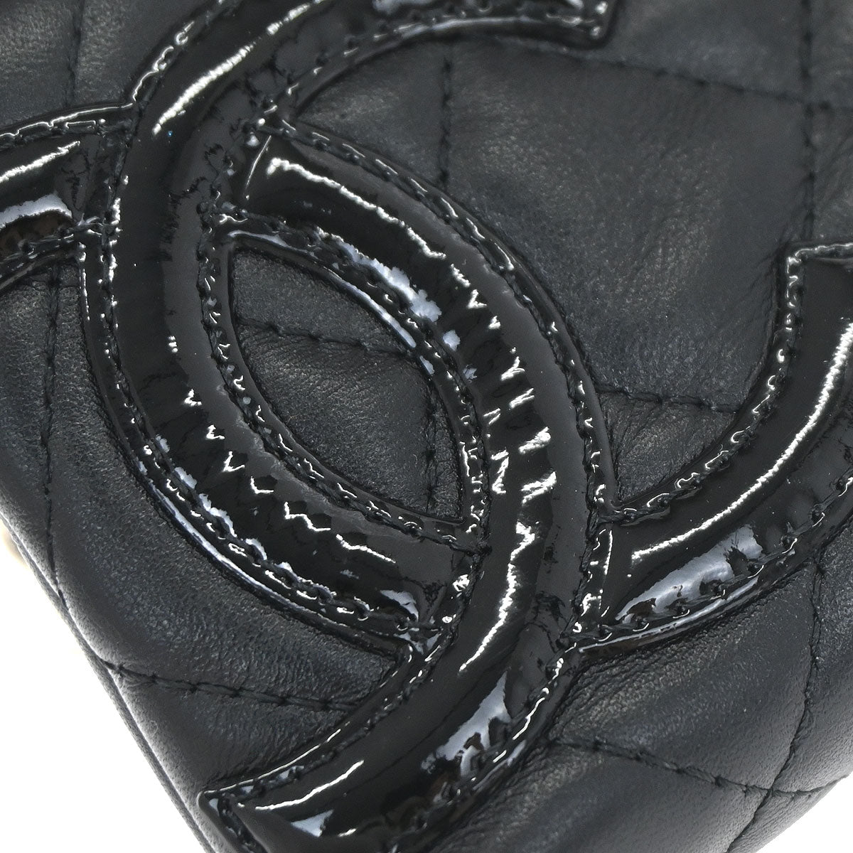 Chanel 2012 Black Calfskin Cambon Ligne Pouch Bag Charm