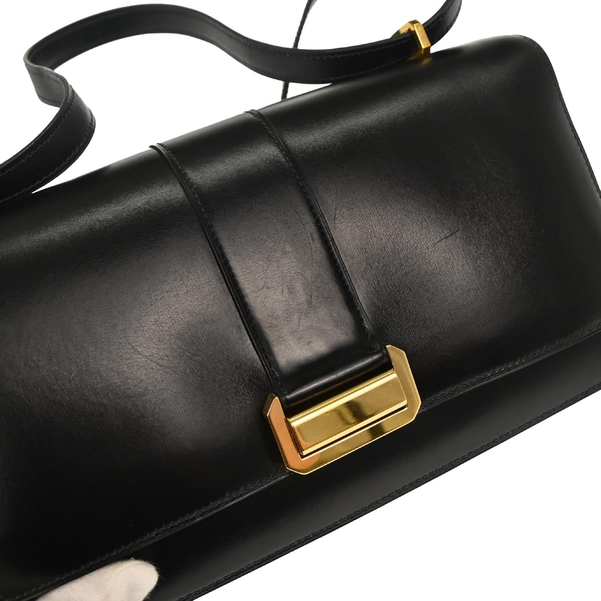 Hermes Black Box Calf Shoulder Bag