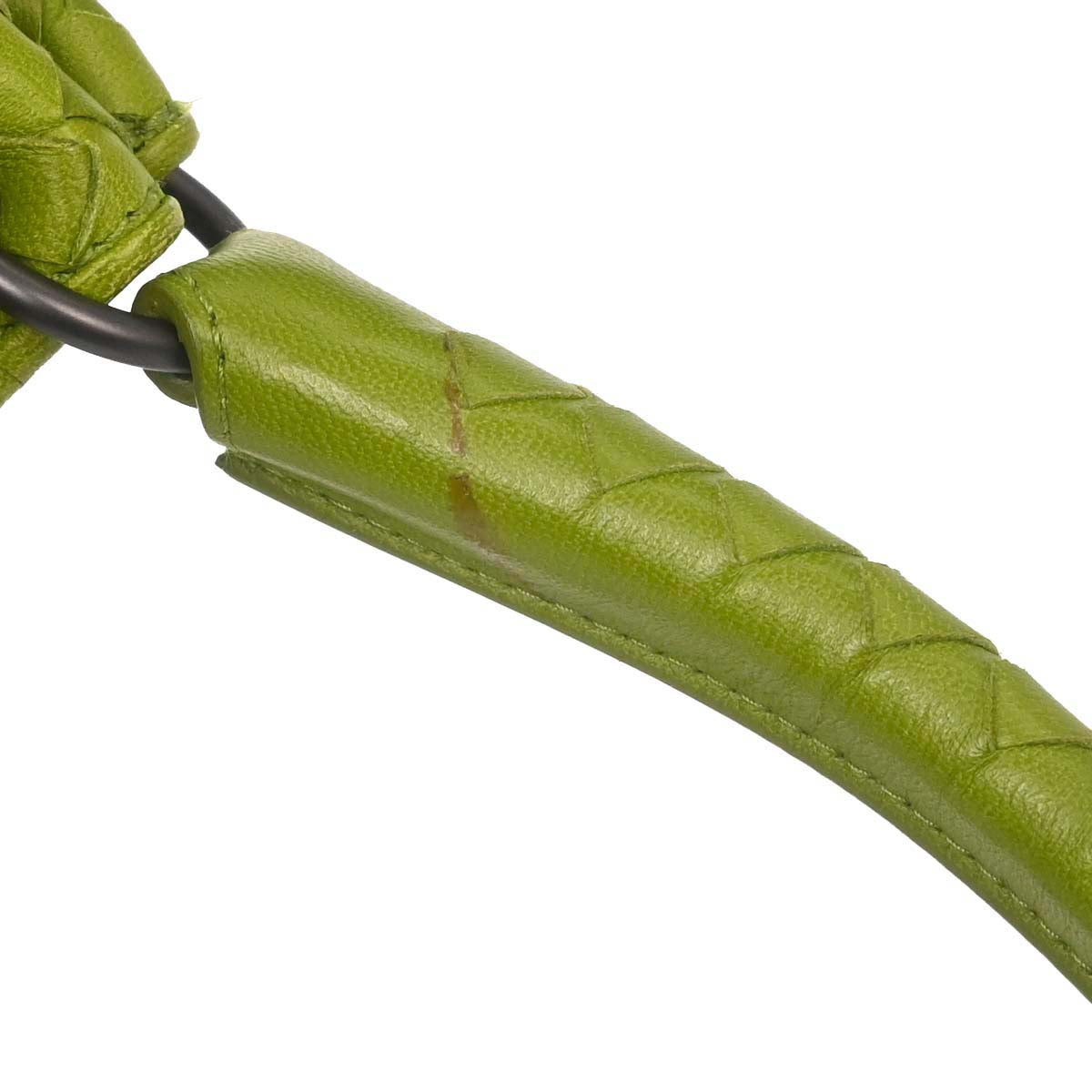 Bottega Veneta Green Lambskin Intrecciato Tote Handbag