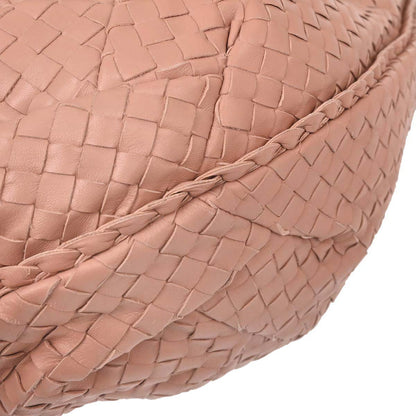Bottega Veneta Pink Beige Lambskin Intrecciato Hobo Handbag