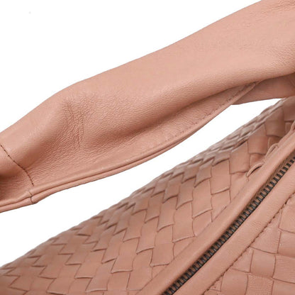 Bottega Veneta Pink Beige Lambskin Intrecciato Hobo Handbag