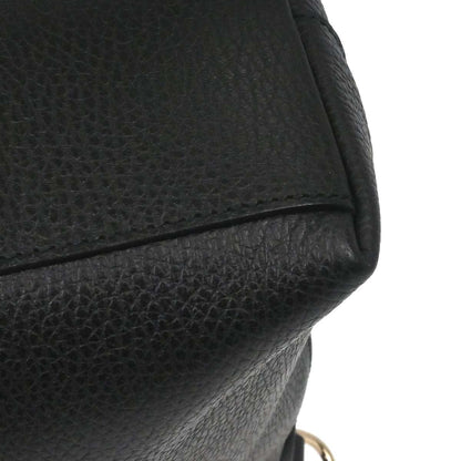 Gucci Black Leather Bamboo Tassel Tote 2way Shoulder Handbag