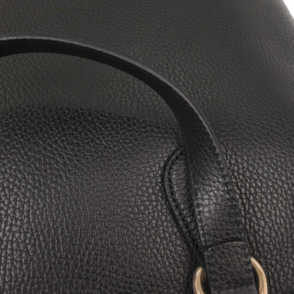 Gucci Black Leather Bamboo Tassel Tote 2way Shoulder Handbag