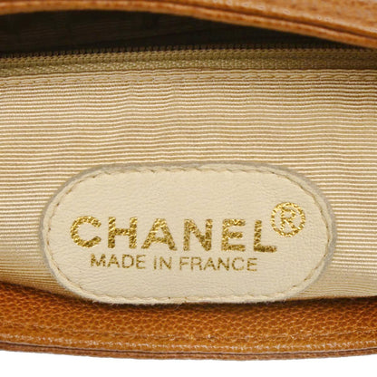 Chanel Brown Caviar Skin Tote Handbag