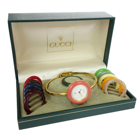 Gucci 11/12 Change Bezel Chameleon Quartz Watch SS