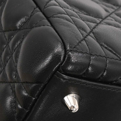 Christian Dior Black Lambskin Lady Dior Cannage 2way Shoulder Handbag