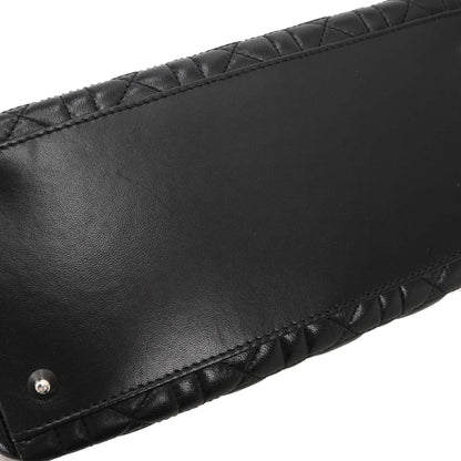 Christian Dior Black Lambskin Lady Dior Cannage 2way Shoulder Handbag