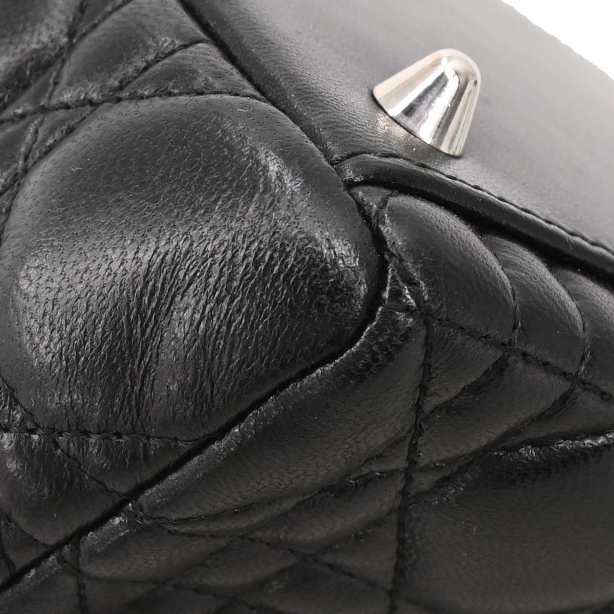 Christian Dior Black Lambskin Lady Dior Cannage 2way Shoulder Handbag