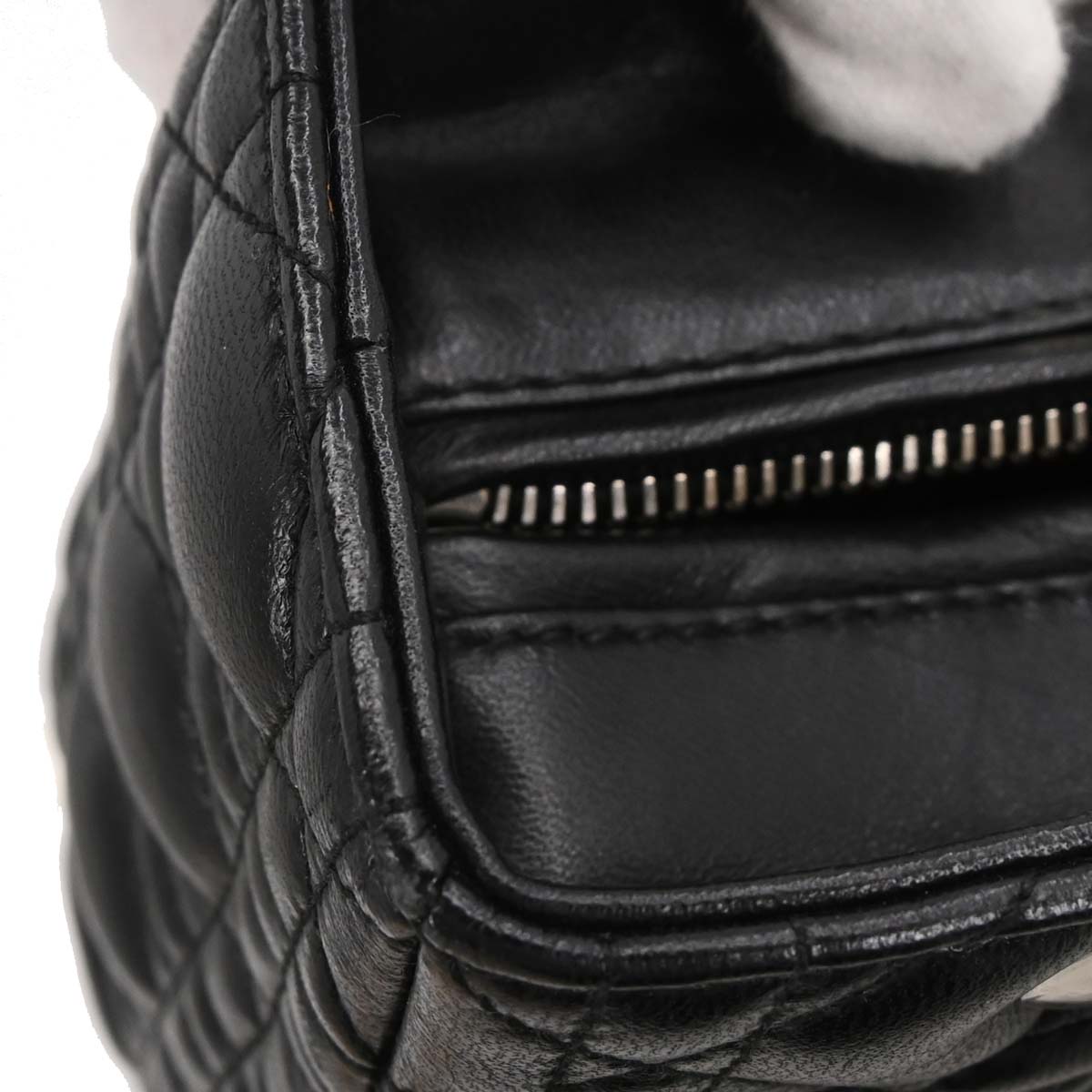 Christian Dior Black Lambskin Lady Dior Cannage 2way Shoulder Handbag