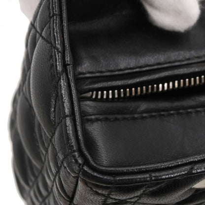 Christian Dior Black Lambskin Lady Dior Cannage 2way Shoulder Handbag